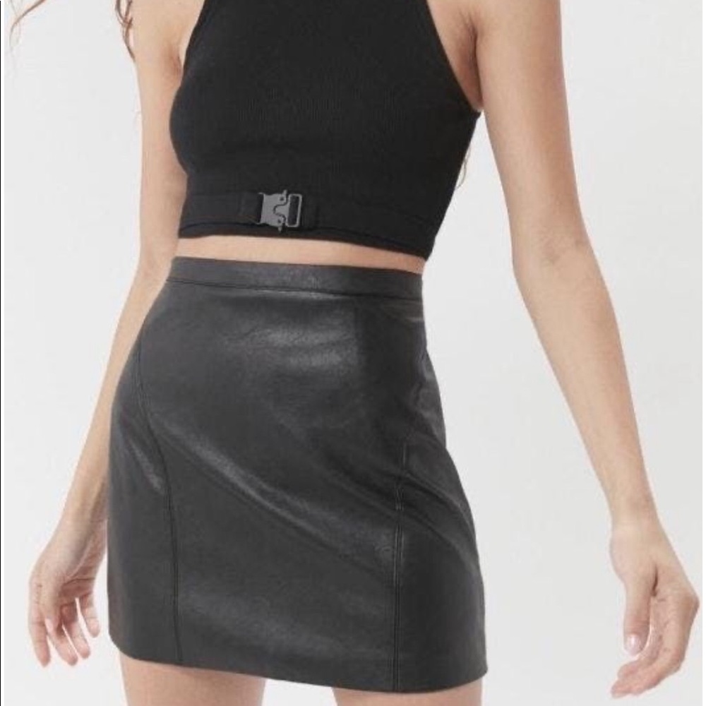 Black Urban Outfitters Leather Skirt